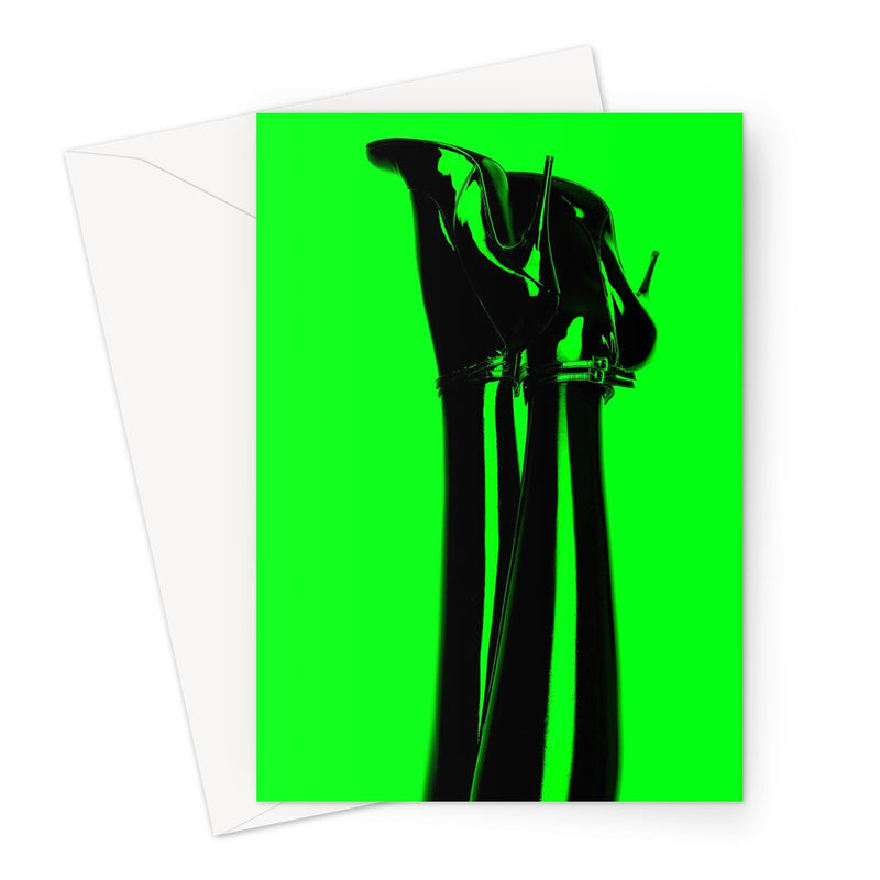 Tess 3 Green / Greeting Card